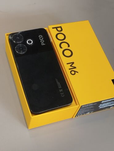 Poco: Poco M6, Б/у, 256 ГБ, цвет - Черный, 2 SIM
