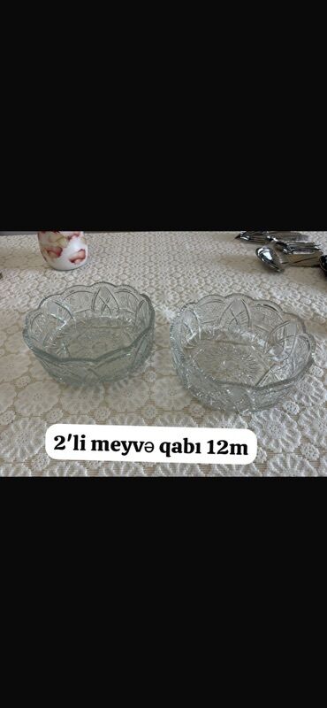en gozel guller: 2 ədəd şüşə meyvə qabı dəsti