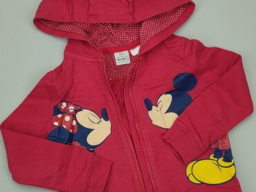 bluzka zielona w kwiaty: Sweatshirt, Disney, 4-5 years, 104-110 cm, condition - Very good