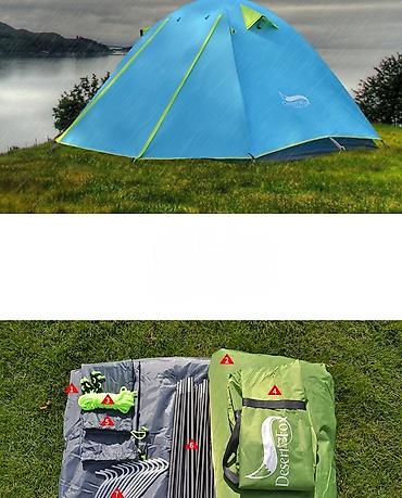 Палатки: Палатки двухслойные Desert Fox Лёгкие Компактные Ветроустойчевые — 17