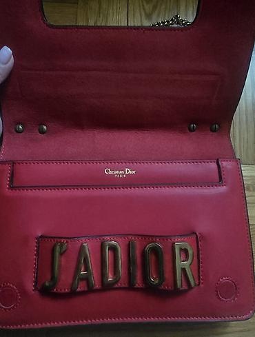 Torbe: Christin Dior J'adore kozna torba. J'ADIOR Shoulder Bag, crvena — 4