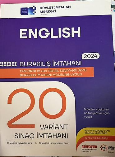 Testlər: İngilis dili Testlər 11-ci sinif, Anar İsayev, DİM, 2-ci hissə, 2024 il — 1