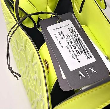 Çantalar: Armani Exchange qadın çantası – neon sarı/yaşıl ton - Struktur: sərt — 5