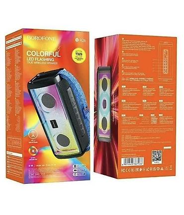 hoco eq34 plus: Портативная беспроводная колонка Borofone BR26 Colorful LED Flashing — 1