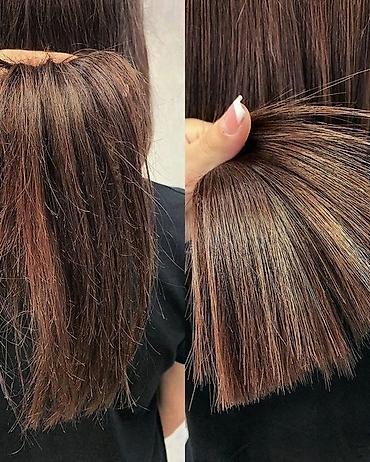 Парикмахеры: Кератиновое выпрямление и восстановление волос - Гладкость и блеск до — 9