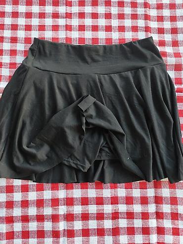 leopard suknja: Crna suknja-šorts (skort) - Boja: crna - Model: suknja sa ugrađenim — 1