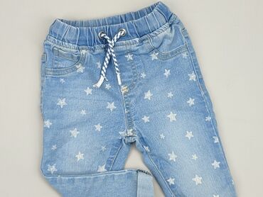 jeansy z wysokim stanem wyprzedaż: Denim pants, So cute, 9-12 months, condition - Good