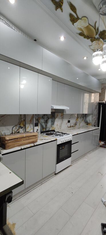 Кухонные гарнитуры: Кухонный гарнитур, Новый, цвет - Белый, МДФ, Бесплатная доставка — 35