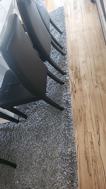 za kucu: Sivi tepih „shaggy“ visokog pufa, jedan veci dimenzije 200x300cm — 5