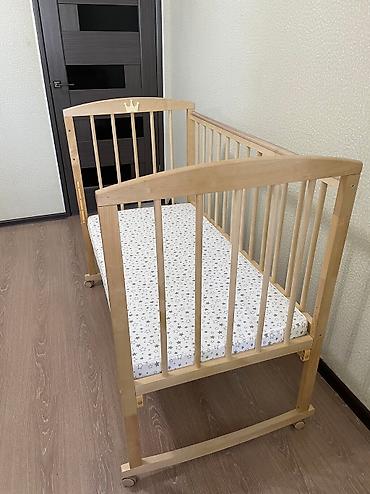 Другие товары для детей: Детская кровать 60х120 - 7000сом Березовое дерево, натуральный — 8