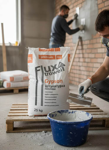 штыкатурка: Шыбак Flux trowel, Гипс