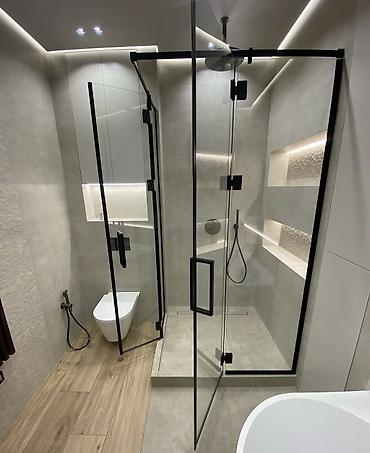 Душевые перегородки и ограждения: Душевая перегородка с двойной распашной дверью! Изготавливаем и — 3