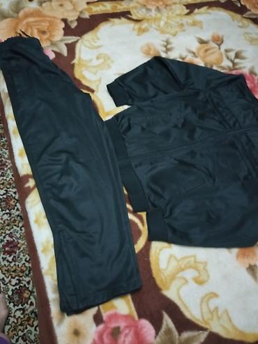 спортивный костюм м: Комплект, цвет - Черный, Б/у — 2