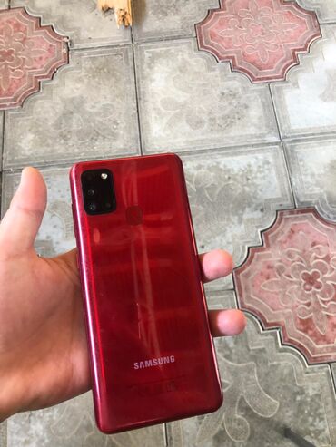 Samsung: Samsung Galaxy A21S, 32 GB, rəng - Qırmızı, Barmaq izi