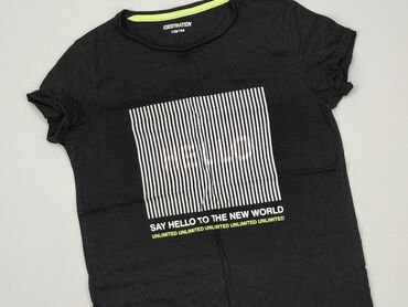 czarna koszulka oversize: Koszulka, Destination, 14 lat, 158-164 cm, stan - Dobry