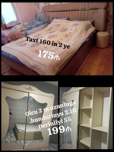 taxt satisi: Eyni evden satiw *Taxt bazali olcu 175 Azn* *Dolab 199 Azn* Odeniwli