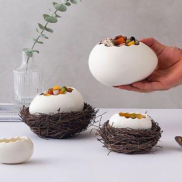 Другой декор и предметы интерьера: Тарелки в гнездышке • Тарелка (Керамика) • Гнездо (декоративные at lalafo.kg — 5 Другой декор и предметы интерьера: Тарелки в гнездышке • Тарелка (Керамика) • Гнездо (декоративные — 5