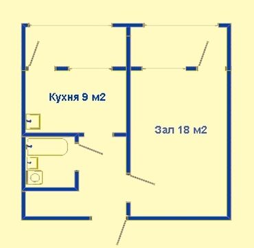 квартира двух комната: 1 комната, 35 м², 106 серия, 8 этаж, Старый ремонт