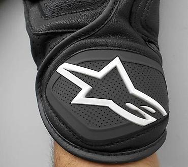 Oprema za bicikliste: Kratke kožne moto rukavice sa zaštitom - Materijal: prirodna koža sa — 7