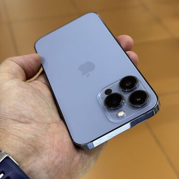 Apple iPhone: IPhone 13 Pro, Б/у, 128 ГБ, Pacific Blue, Чехол, 84 % — 12