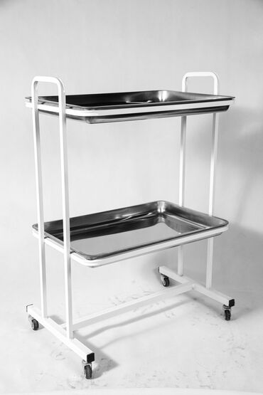 биксы медицинские: Процедурный столик с 2 металлическими полками 🇰🇬Производство
