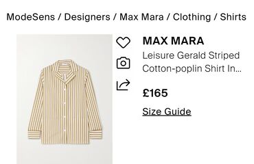 Košulje: Max Mara, S (EU 36), Pamuk, Prugasti, bоја - Bež — 11