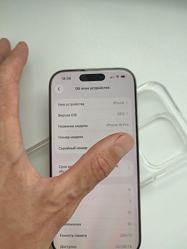 mini iphone: IPhone 16 Pro, Б/у, 256 ГБ, Desert Titanium, Чехол, 100 % — 2