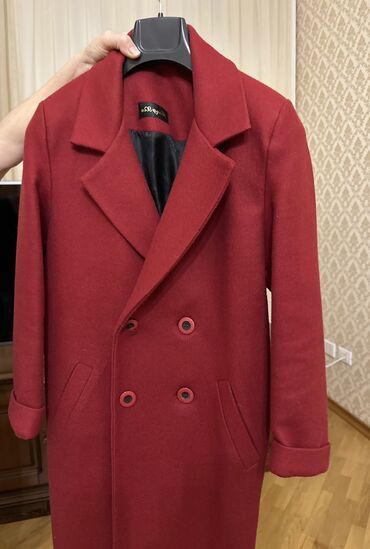 qadin palto modelleri: Palto S (EU 36), M (EU 38), rəng - Qırmızı