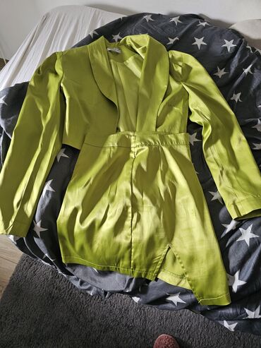 komplet suknja i majica: S (EU 36), Jednobojni, bоја - Zelena