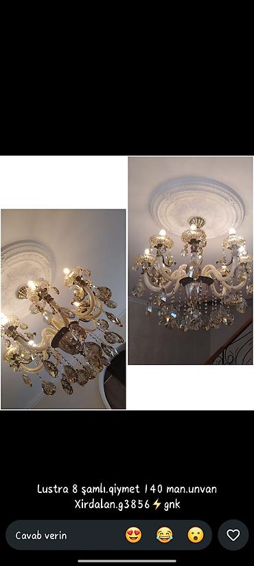 Çilçıraqlar: Çılçıraq, 8 lampa, Şüşə — 1