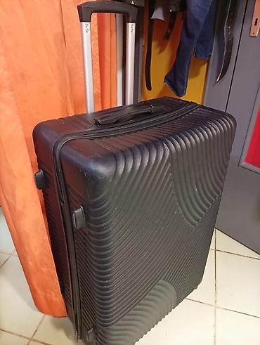 torba za bebe: Veliki kofer na točkiće – crni, tvrda školjka oko. 75 50 30 MIRJEVO — 1