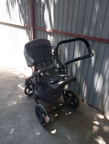 Коляски: Коляска, цвет - Серебристый, Б/у — 3