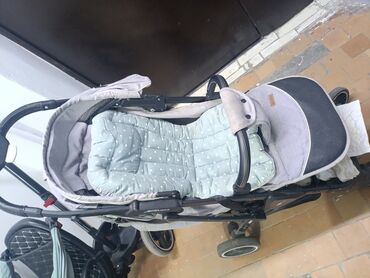 Коляски: Коляска, цвет - Серебристый, Б/у — 9