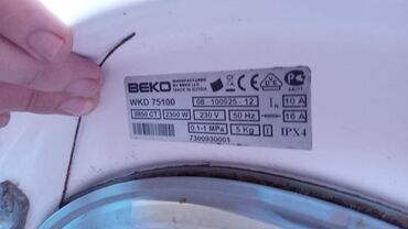 Paltaryuyan maşınlar: Paltaryuyan maşın Beko, 5 kq, İşlənmiş, Avtomat, Qurutma var, Kredit yoxdur, Ünvandan götürmə