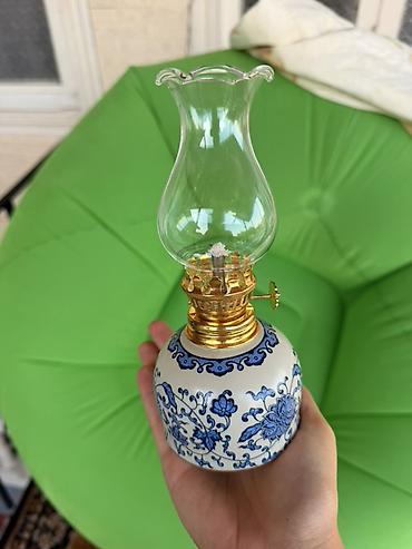 aminol yağ: Yenidir keramika dır, Yağ lampası – dekorativ porcelan gövdəli, şüşə — 2