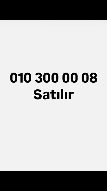 SİM-kartlar: Nömrə: ( 010 ) ( 3000008 ), Yeni