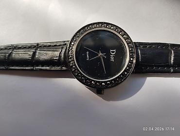 casio original: Женские кварцевые часы Dior, классический черный монохром — 1