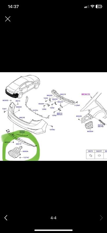 lining pantera: Подкрылок Задний левый Hyundai, 2018 г., Б/у, Оригинал — 4