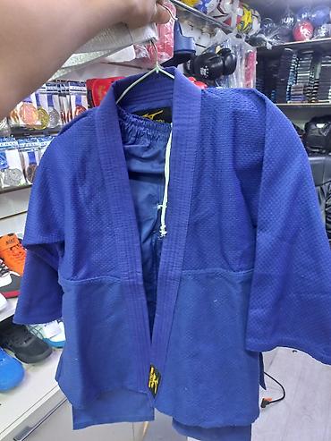 Спорт жана эс алуу: Кимоно для дзюдо Mizuno, синее - Комплект: куртка (кимоно) и штаны на — 4