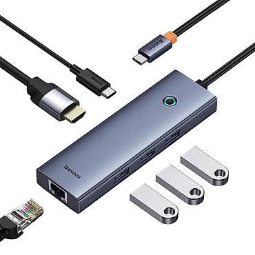 printer wf: Baseus UltraJoy Series B00052802811-00 6-Port USB-C HUB USB-C portunu — 1