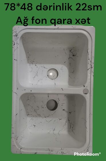 Mətbəx çanaqları: Yeni Dairəvi Mətbəx çanağı, Şkafsız, Akril — 24