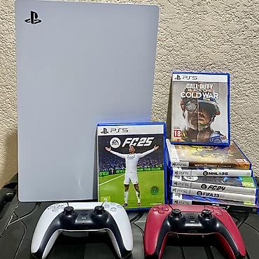 PS5 (Sony PlayStation 5): PlayStation 5 (версия с приводом Blu-ray) + 2 геймпада DualSense — 1