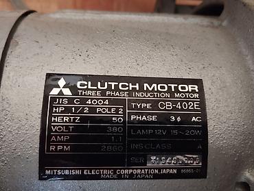 mini drel satilir: Mitsubishi Clutch Motor – 220 volt induksiya mühərriki Model: CB-402E — 3