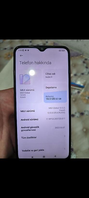 Redmi: Redmi 9C, 32 GB, rəng - Göy, Sensor, Barmaq izi, İki sim kartlı — 2