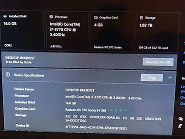 8 gb ram: Aşağıdakı göstəricilərə malik stolüstü kompüter. **Texniki — 5
