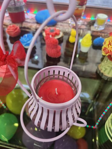 posuda za sundjer i deterdzent: Scented candle, color - Red, New
