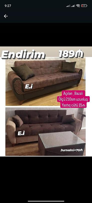 divan ustu: Divan-kravat, Yeni, Açılan, Bazalı, Parça, Ödənişli çatdırılma — 1