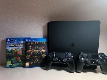 плейстейшан 3: PlayStation 4 Slim (черная) Комплектация: - Консоль PS4 Slim - 2
