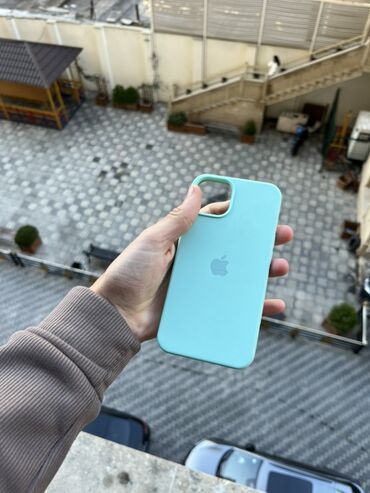 Qoruyucu plyonka və şüşələr: Məhsul: Apple iPhone üçün silikon qoruyucu örtük - Rəng: Açıq firuzə — 1