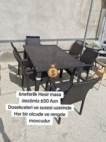 yeni suraxanida heyet evleri: Masa ve oturacaq rəng seçimi var